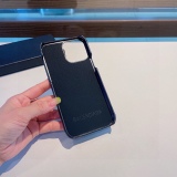 Balenciaga leather semi -pack oil edge mobile phone case