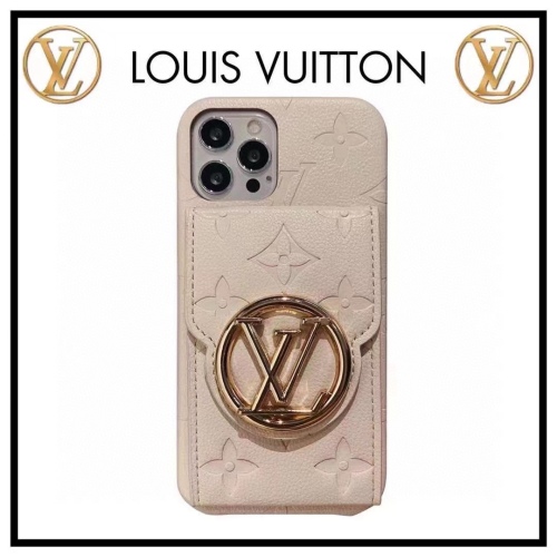 Louis vuitton mobile phone case cowhide compression card bag mobile phone case