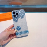 Louis Vuitton checked series straight side frame mobile phone case