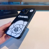 CHANEL Black and White Mountain Camellia Mobile Phone Case