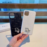 Dior embossed flowers Dior letter oil edge mobile phone case