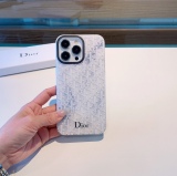 Dior semi -transparent marble all -inclusive mobile phone case