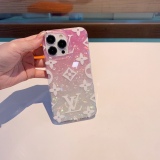 Louis Vuitton mobile phone case shell shell gradient glitter all -inclusive mobile phone case