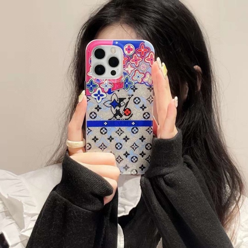 Louis vuitton double -sided IMD flash powder mobile phone case independent button full -inclusive mobile phone case