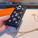Louis Vuitton fabric embroidery mobile phone case chain chain crossbody full bag mobile phone case