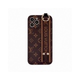 Louis vuitton Laohua mobile phone case straight edge ripple frame all -inclusive scrub soft shell with lane rope