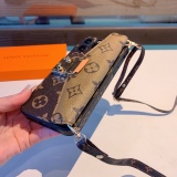 Louis vuitton old flower messenger card bag mobile phone case