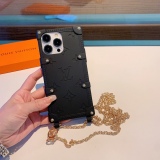 Louis Vuitton summer rivet chain mobile phone case