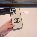 CHANEL Double C mobile phone case exclusive original single litchi pattern imported leather material