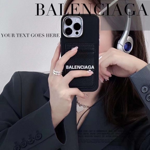 Balenciaga lychee pattern dual card bag