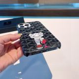 GOYARD card plug -in mobile phone case material: semi -pack oil edge cortex hard shell
