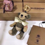 Burberry checked cashmere Thomas Teddy backpack bag decoration and keychain