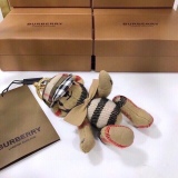 Burberry checked cashmere Thomas teddy hat, bag and keychain
