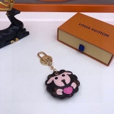 Louis vuitton zodiac sheep keychain, leather keychain individual leather runner, common men and women, car bag and pendant