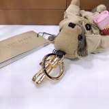 Burberry checkered cashmere Thomas teddy trench coat obliquely hanging bag and keychain