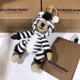 Burberry checked cashmere Thomas teddy zebra bag and keychain