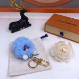 Louis Vuitton otter rabbit hair little monster pendant keychain