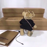 Burberry checked cashmere Thomas teddy TB sweater messenger bag and keychain