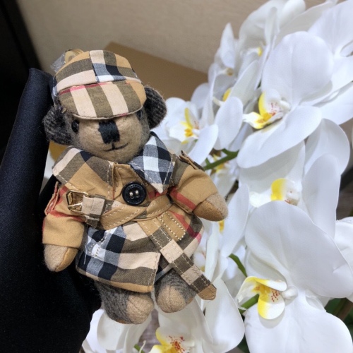 Burberry bear pendant, Burberry wearing a silk scarf teddy bear keychain pendant