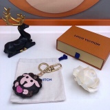 Louis vuitton zodiac sheep keychain, leather keychain individual leather runner, common men and women, car bag and pendant