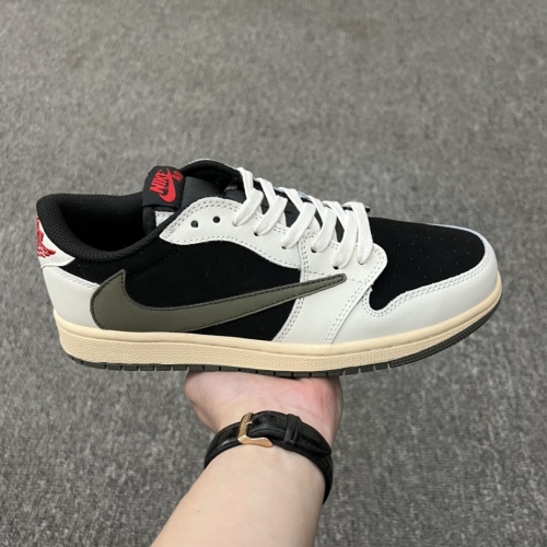 Travis Scott X Air Jordan 1 Low Sail Black Style:DZ4137-106