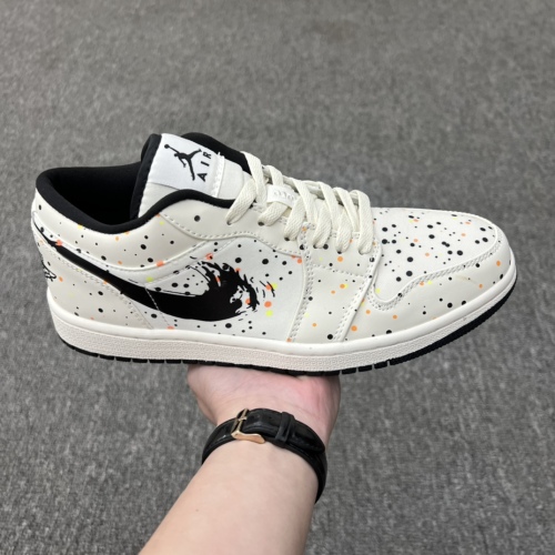 Air Jordan 1 Low Paint Splatter Style:DM3528-100 /DH3295-100