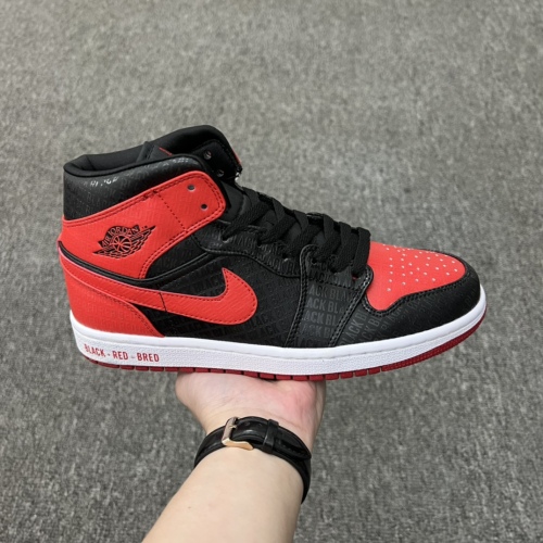 Air Jordan 1 Mid SS  Black + Red = Bred Style:DM9650-001