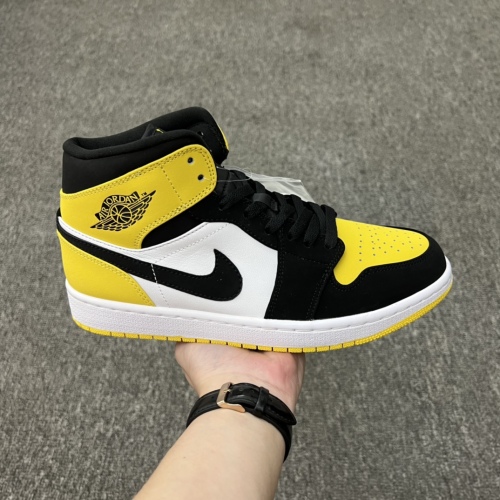 Air Jordan 1 Mid “Yellow TOE” Style:852542-071