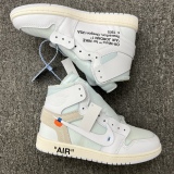OFF-WHITE x Air Jordan 1 Retro High “White the ten” Style:AQ0818-100