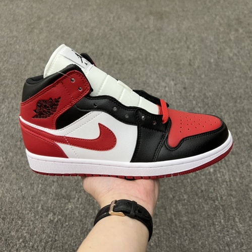 Air Jordan 1 Mid Bred Toe Style:BQ6472-079