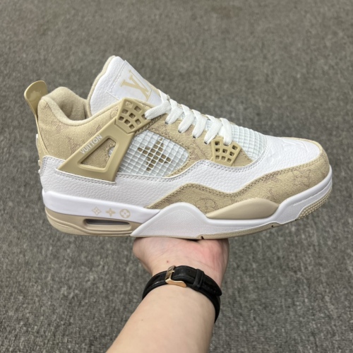 Louis Vuitton x Air Jordan 4 Retro LV Bean paste joint AJ4Style:LV6927-080