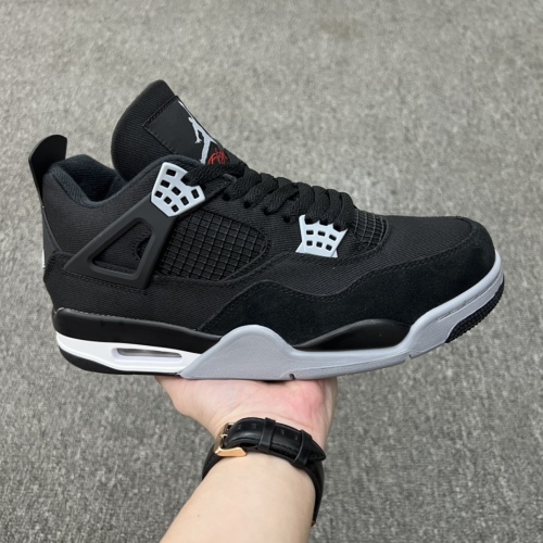 Air Jordan 4 Retro Black Canvas Black Canvas AJ4Style:DH7138-006