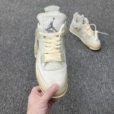 Off-WHITE X Air Jordan 4 Creamsail OW co-branded Bai Fan AJ4Style:CV9388-100