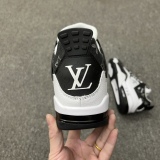 Louis Vuitton x Air Jordan 4 Retro LV Black and White Name AJ4Style:LV6927-010