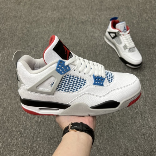 AIR JORDAN 4 TATTOO  What The  helps white and blue cricket AJ4Style:CI1184-146/408452-146
