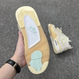 Off-WHITE X Air Jordan 4 Creamsail OW co-branded Bai Fan AJ4Style:CV9388-100