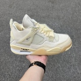 Off-WHITE X Air Jordan 4 Creamsail OW co-branded Bai Fan AJ4Style:CV9388-100