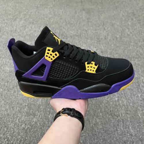 Air Jordan 4 Retro Black Yellow Purple AJ4Style:705455-511