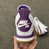 Nike SB X Air Jordan 4 RETRO White Purple Purple Unite Famous AJ4Style:DR5415-150