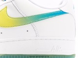 Nike Air Force 1 ’07  White, Blue, yelLow gradient ice lemon color  Low -end leisure sneakers Style:TO1232-111