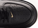 Nike Air Force 1 Low Luxeblackgum improves the non -slip thick bottom Low -end leisure sneakers  leather black gum bottom  Style:DB4109-001