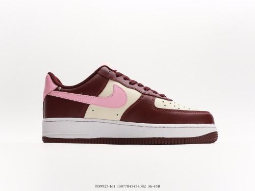 Nike WMNS Air FORCE 1 '07 LowValentine ’s Day Low classic versatile leisure sneakers  White Pink Wine Red Valentine's Day   Style:FD9925-161