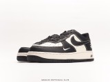 Stussy X Nike Air Force 1′07BLACKBEIGE Classic Low Gangs Leisure Sneakers  Black Rice White Stucy Embroidery Hook  Style:AE1686-001