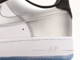 Nike Air Force 1’07 Low Sechrome Pack Classic Low -Bannia Casual Sneakers  Stitch Metal Silver White Black  Style:DX6764-001