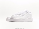 Nike by you Air FORce 1 '07 Low Retro SP Low -top classic versatile sports sneakers  All White Samurai Bringing Rope  Style:CV1724-111