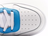 Nike Court Borough Low 2 (GS) white, blue -green hook casual sneakers Style:BQ5448-122