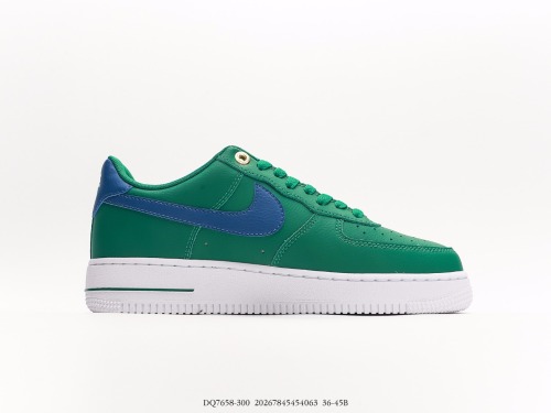 Nike Air Force 1 '0740th Anniversarygreen Classic Low Low Gangs Leisure Sneaker  Leather White Green Blue Anniversary  Style:DQ7658-300