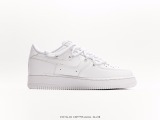 Nike by you Air FORce 1 '07 Low Retro SP Low -top classic versatile sports sneakers  All White Samurai Bringing Rope  Style:CV1724-111