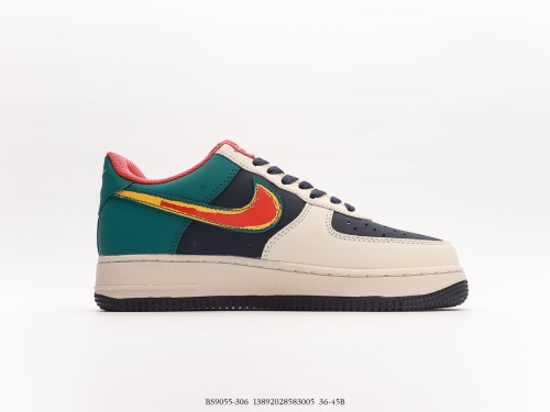 Nike Air Force 1 07 LowGUCCI series Low -top classic versatile leisure sneakers  leather Gucci colorful hot imaging  Style:BS9055-306