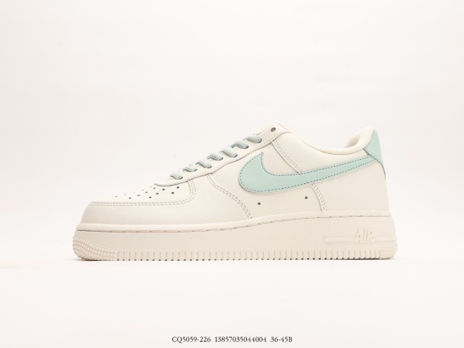 Nike Air Force 1 Low White Lake Blue Low Big Rapid Casual Sneakers Style:CQ5059-226